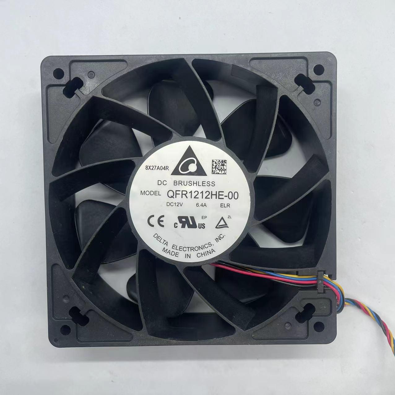 Brand New QFR1212HE-0 12CM 12038 12V 6.4A High Airflow Server Fan Original Connector