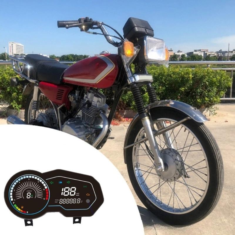 Waterproof Motorcycle Dashboard Odometer Speed Cluster Tachometer with Large LCD Digital Screen for ltalika 150sz 170z
