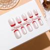 New Year Red & White Glitter Cat Eye Press-on Nails: Sweet, Gentle Style