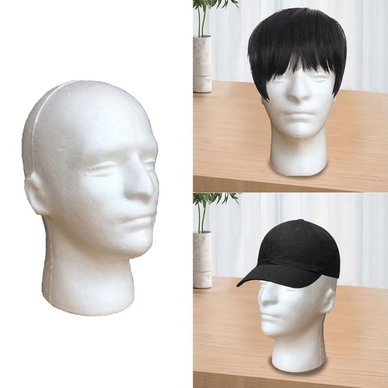 Professional Foam Mannequin Head For Men's Wigs Hats 11 Inch Display Stand Home Salon Hair Styling Accessory