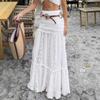 Autumn season French bohemian lace skirt children elegant white mopping A-shaped skirt long skirt women
