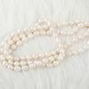 Natural Freshwater 10/11mm Large Threaded Pearl Beaded Sweater Chain Layered Wear Hand-knotted Necklace Strands Fashion Jewelry