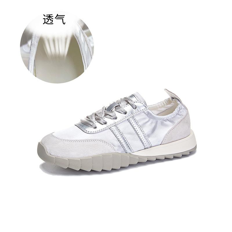 Leather German training shoes women's 2025 summer new versatile fashion breathable little white shoes trend heightening shoes casual women's shoes