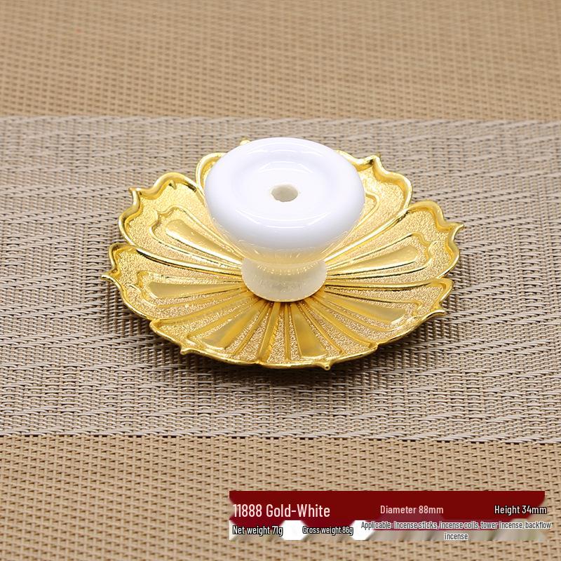 Ceramic Backflow Incense Burner & Holder: Japanese Ornament for Buddha Incense Sticks & Lotus Coil.