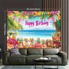 2D Flat 1pc 2D Flat Beach Oversized Backdrop Banner Party Banner Backdrop Party Supplies For Live Stream Backdrop Party Decor Birthday