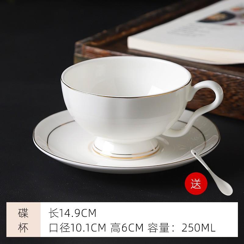 Caneca Porcelana de Osso borda dourada conjunto de xícaras de café luxo flor cerâmica xícara e pires inglês negócios Hotel utensílios de café americanos caneca