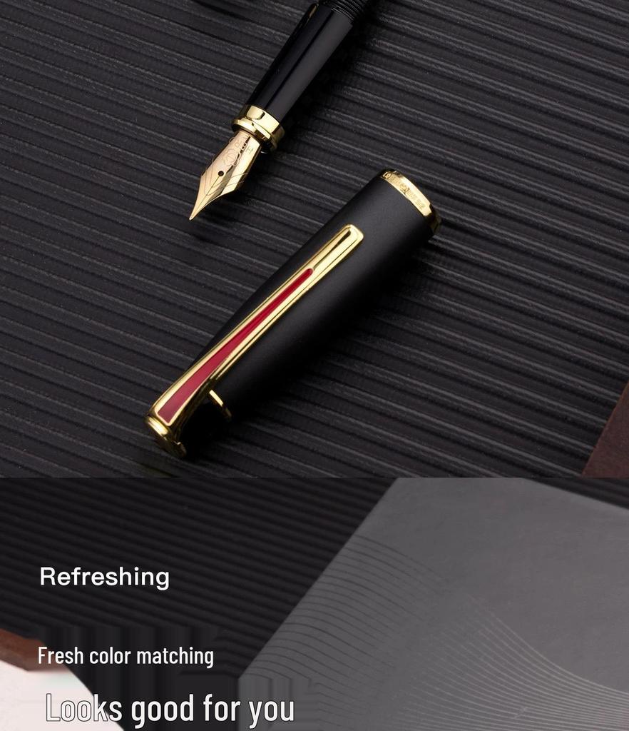 Hero E802 Authentic Iridium Gold Nib Fountain Pen Gift Set for Adults