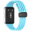Correa de Silicona Para Samsung Galaxy Fit 3 Deportiva Hueca Transpirable Banda Hebilla Magnética Pulsera Para Samsung Galaxy Fit 3 Pulsera