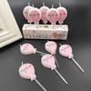 Pink Balloons In English Happy Birthday Candles Children's Cake Party English Letters Balloon Birthday Candles
