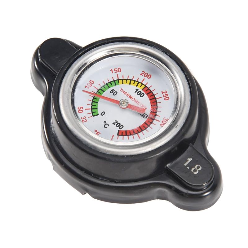 High Pressure Radiator Cap With Temperature Gauge, 1.8 Bar Radiator Cap 25.6Psi For Honda, Kawasaki, Suzuki, Yamaha-A99D