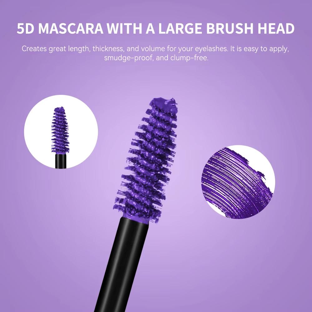 5D Volume Lash Mascara Vodeodolná a dlhotrvajúca prírodná zhusťujúca rýchloschnúca maskara na predlžovanie rias