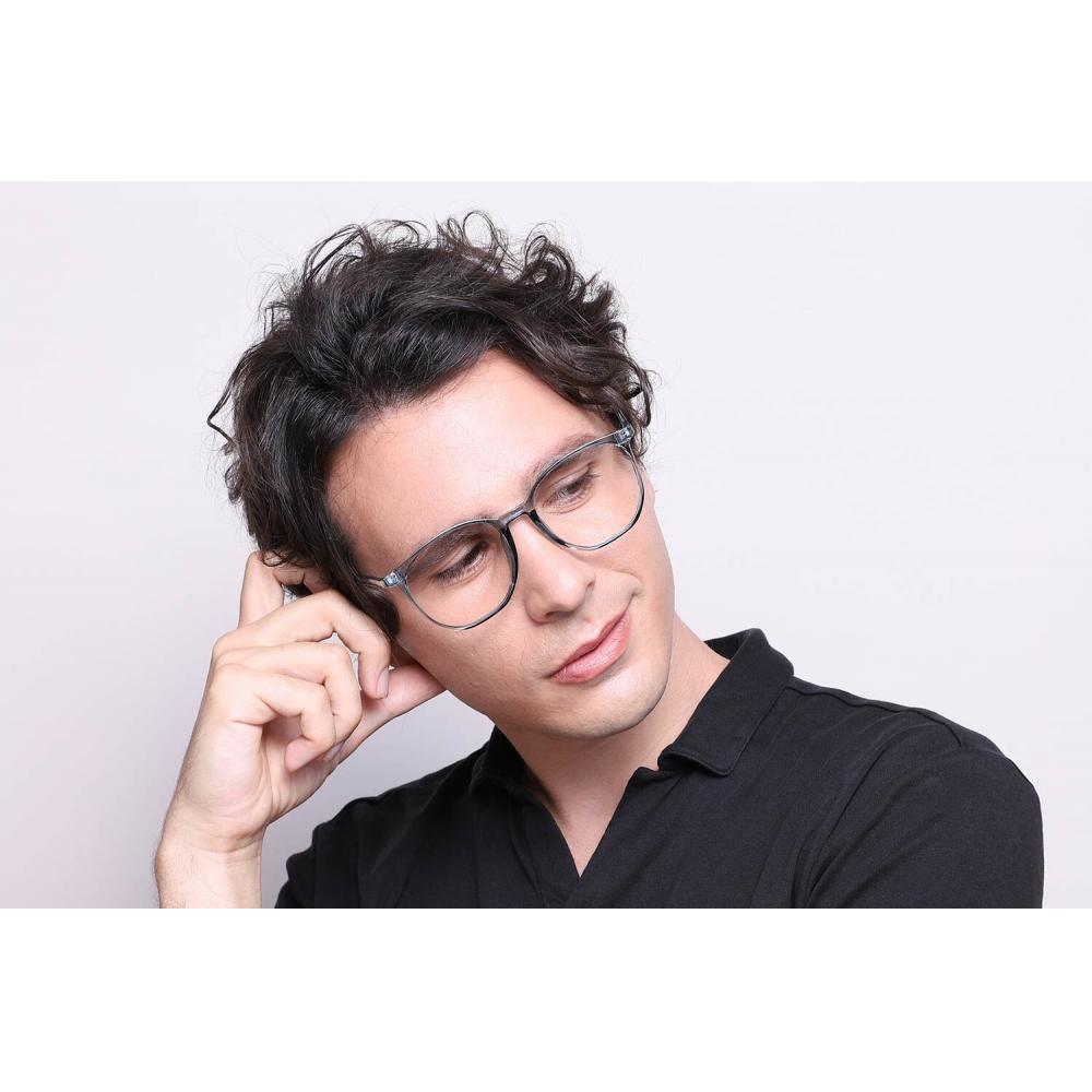 Full Rim Square Transparent Blue Smartbuy Collection Cascade G30053 C26 Fashion Unisex Eyeglasses