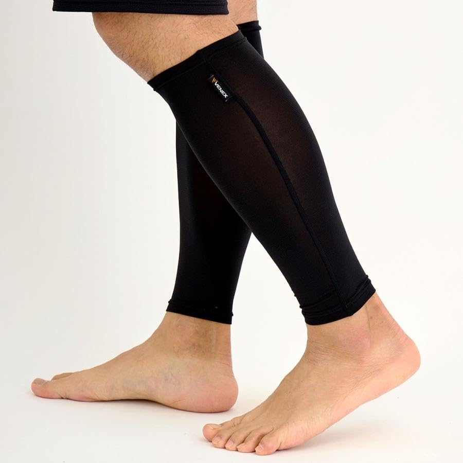VENEX Recovery Wear and Ankle Accessories Leg Comfort Black L 6113 Knee, Calf, (03)