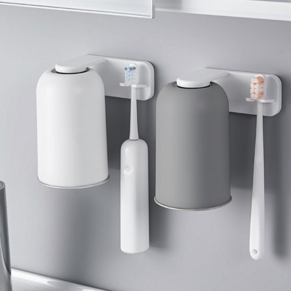 Wall Mounted Magnetic Toothbrush Holder Magnetic Toothbrush Cup Mouthwash Cup Family