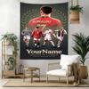 Cristiano Ronaldo Custom Your Name Wall Decor Tapestry Art For Pet Memorial Birthdaywedding Party Backdrop Family Gift