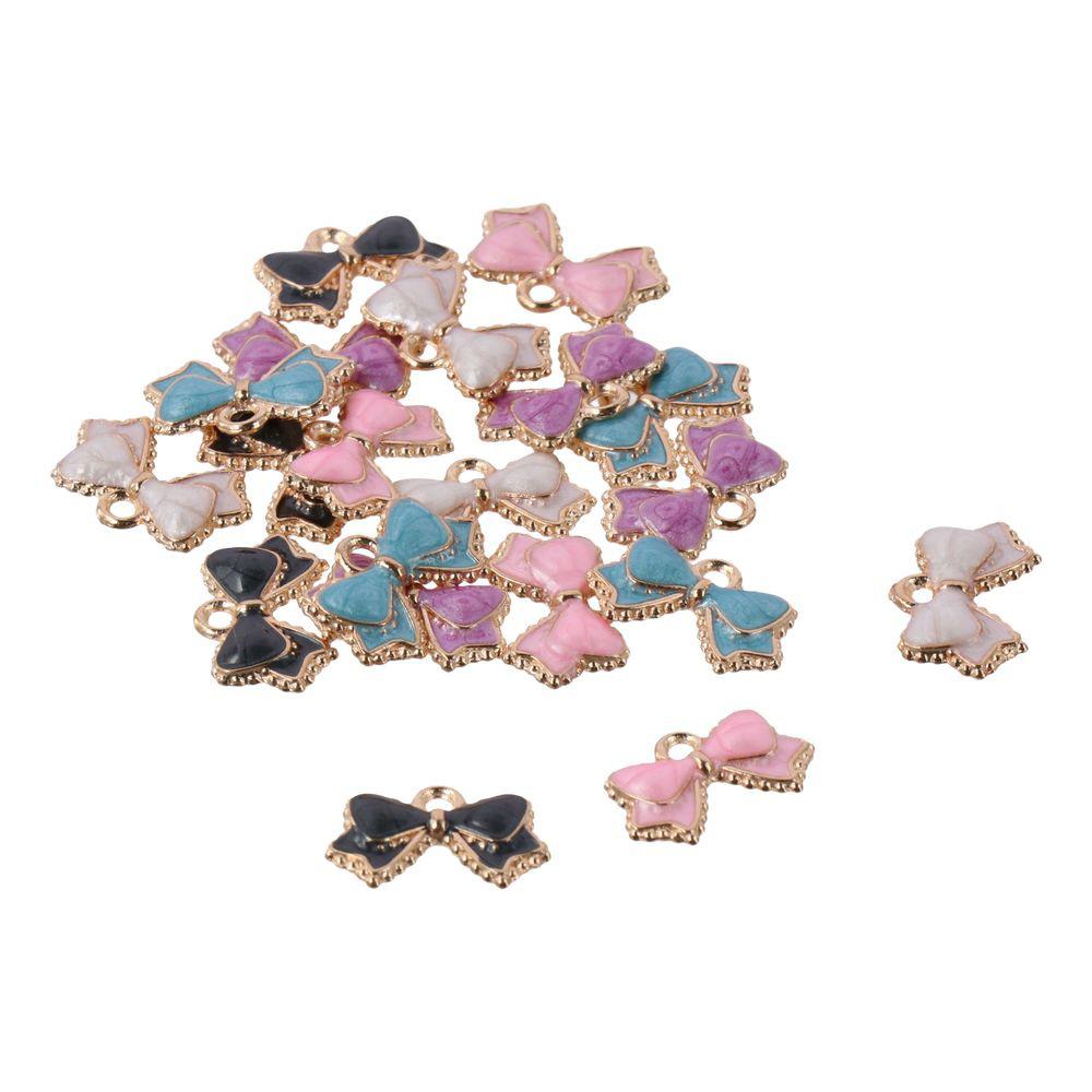 

Разноцветные подвески с бантом из сплава, галстук-бабочка, подвески из ленты, подвески ручной работы для любителей ремесел