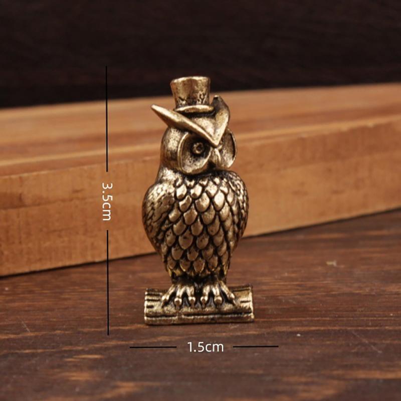 Vintage Metal Owl Figurines Ornament Intricate Design Exquisite Craft Various Styles Home Office Decoration