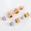 20pcs Multi Shape Stainless Steel Spacer Loose Bead Big Hole Beads Bamboo Charm Pendant for Bracelet Necklace DIY Jewelry Making