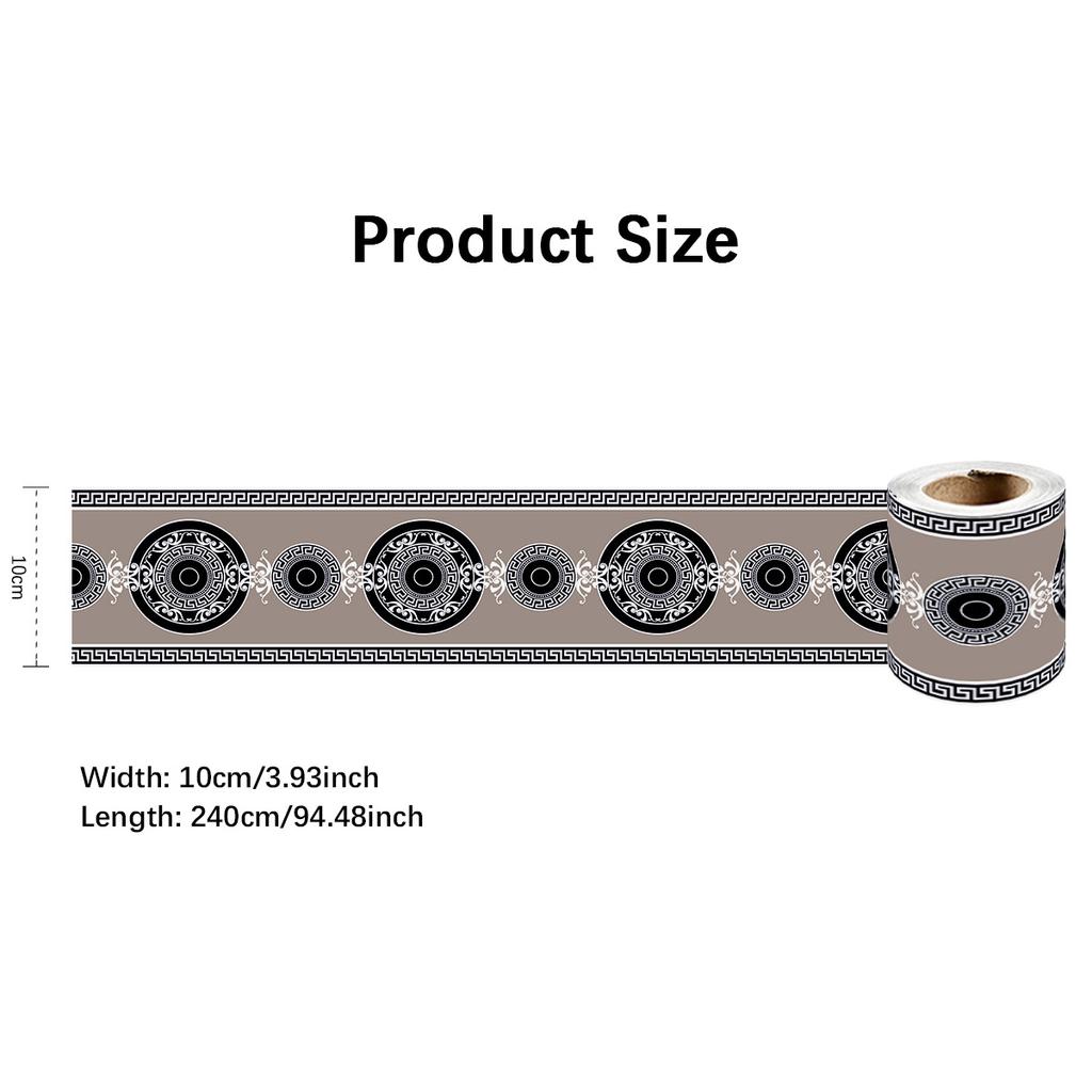 240 cm délka luxusní soklová rohová samolepka na stěnu koupelna kancelář sklo v pase domácí dekorace vodotěsná podlaha vlnovod umělecká tapeta