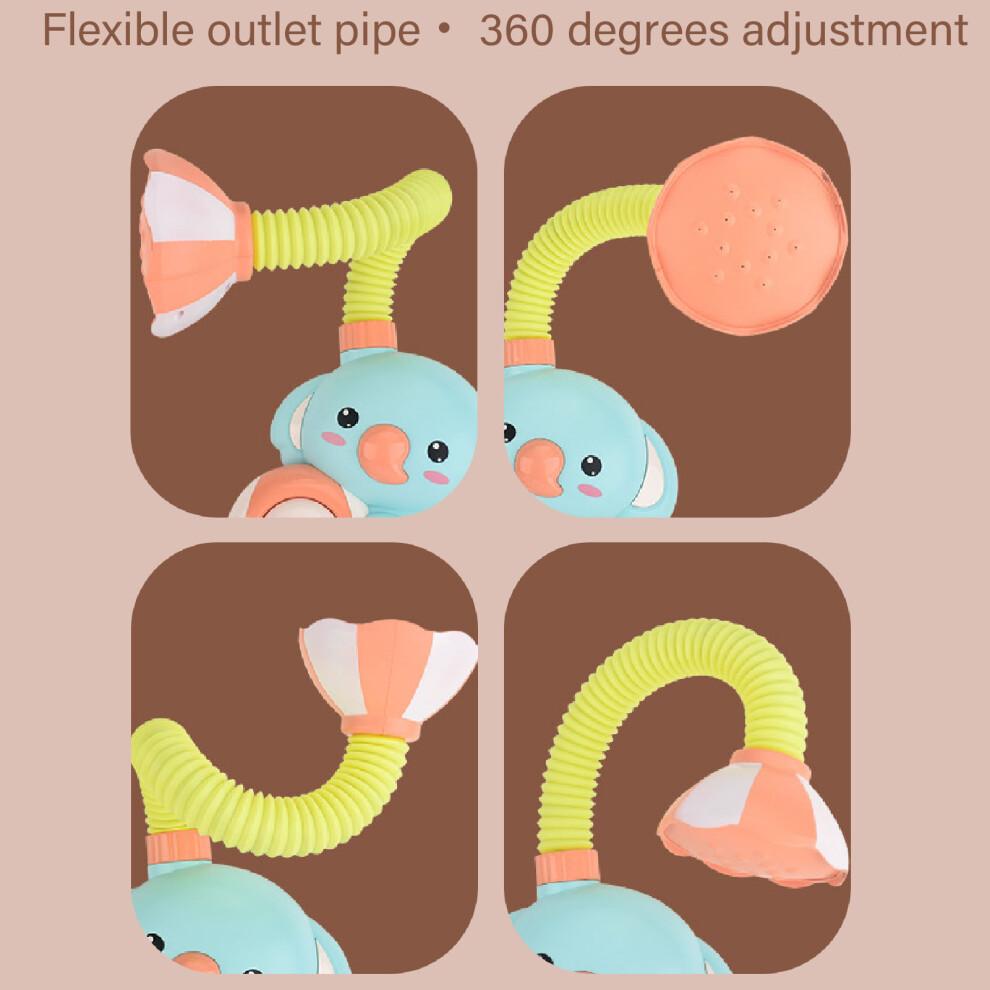 Baby Elephant Shower Pump Toy, Water Play Bathtub Toy, Plastic