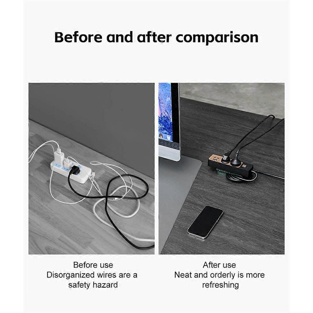 Plug Storage Holder, Socket Fixer, Cable Management Punch Free Surge Protector