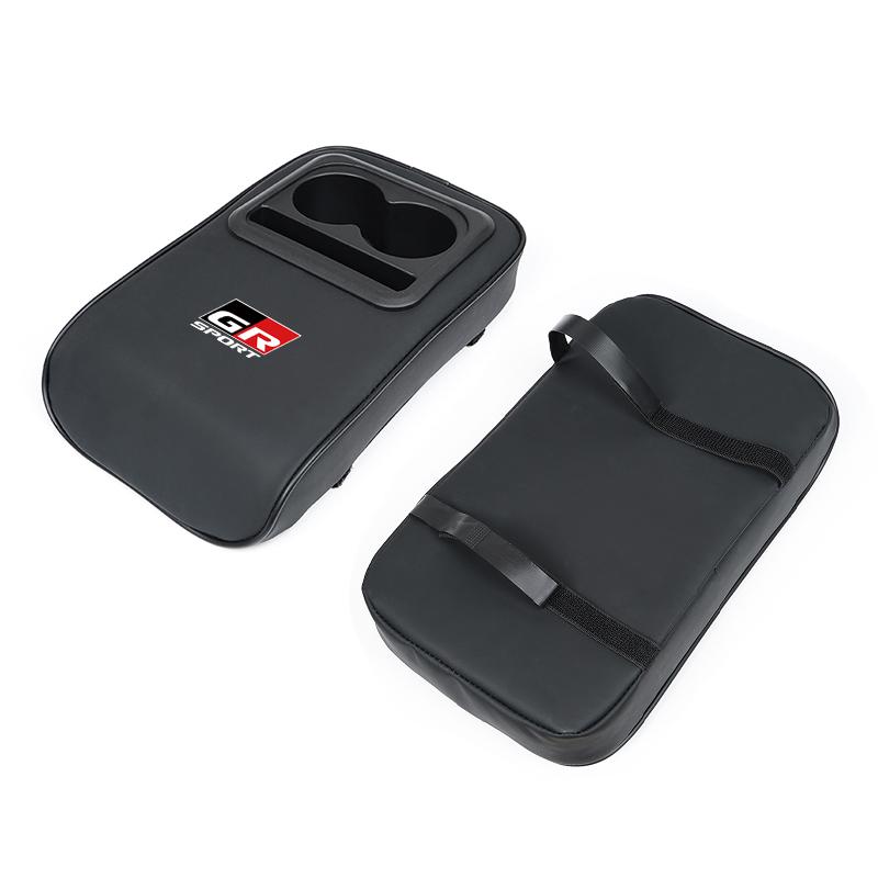 Auto-Armlehnenmatte Mittelkonsolen-Aufbewahrungs-Erhöhungs-Pad für Toyota Alphard Gazoo Racing Corolla Yaris Auris Prado Highlander Crown UY2 black