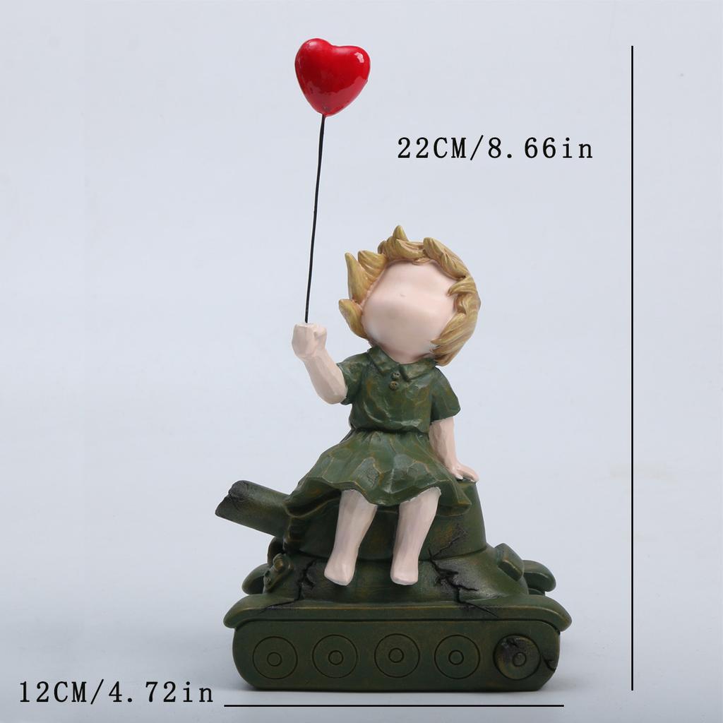 Flower Thrower Sculpture,Figurine for Home Decoration,Office Desk and Bookshelf Ornaments, Modern Decorative Character Figurines