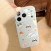 Cartoon graffiti puppy magnetic suction bracket is suitable for 17 Apple 17promax mobile phone case iphone16 soft 15 generation