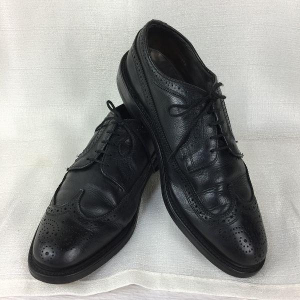 

USED/70s-80s USA Vintage Long Wingtip Business Shoes Size 10E 27.5-28.0 Black