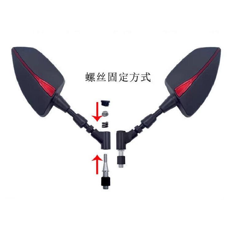 2PCS Universal Left Right Rear Rearview Mirrors For Yamaha Zuma 125 50 50F YW125