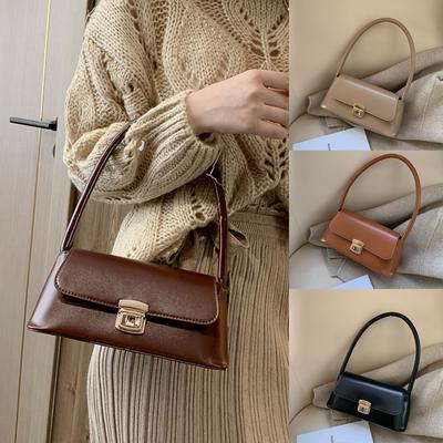 Women 2019 New Tote Bag Solid Shoulder Bags Retro Fashion Bags Trendy Bag