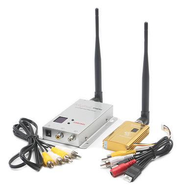 1 juego FPV 1.2Ghz 1.5W Transmisor de audio y video inalámbrico Receptor Pantalla digital 1500mW Transmisor de 8 canales Receptor de 12 canales DC 12V para dron