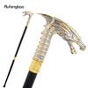 Golden White Dragon Head Fashion Walking Stick Decorative Stick Cospaly Vintage Party Fashionable Walking Cane Crosier 94cm