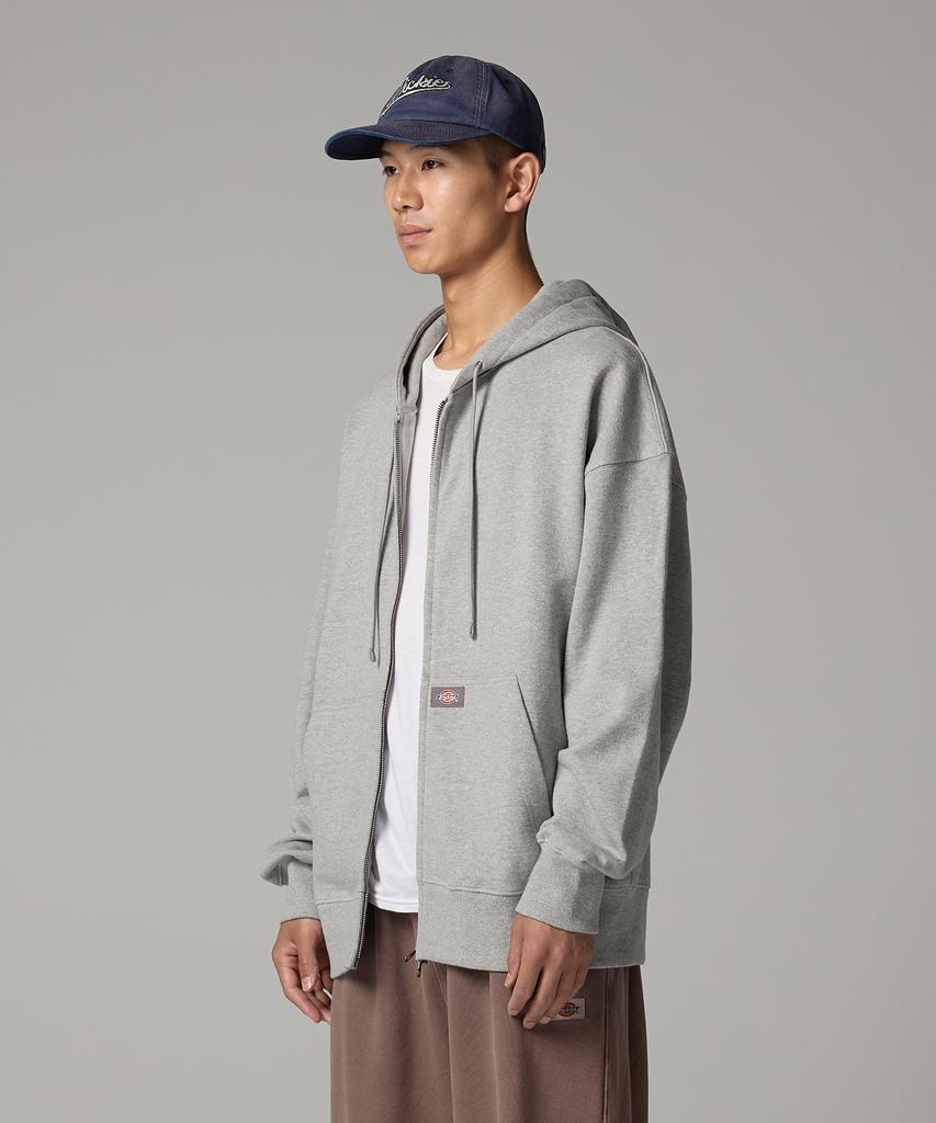 Dickies Basic Logo Kapuzenpullover mit Reißverschluss Melange Grau