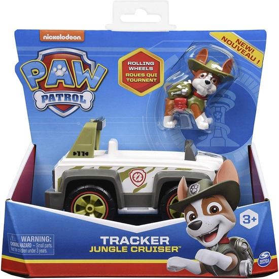 Paw Patrol Tracker’s Jungle Cruiser Vehicle with Collectible Figure, Length 14cm