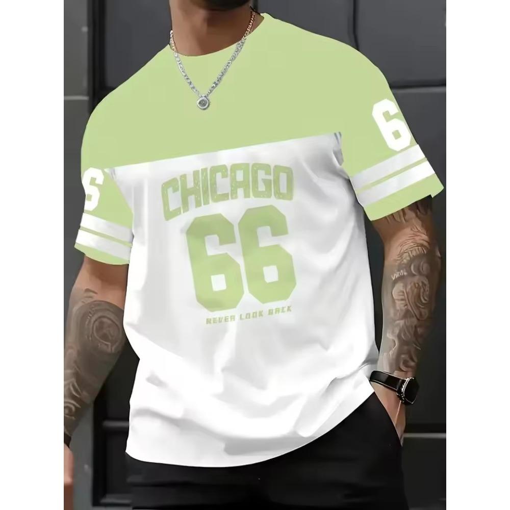 The Summer New Chicago 23 Graphic Digital Jersey Casual Sportswear Polyester Men's T-shirt
