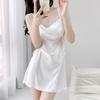 Ice silk sexy temptation suspender nightgown two-piece suit women's summer spring and autumn pajamas loungewear