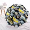 1pc Batman Pattern Custom Name Automatic Folding Umbrella - Compact 8-Rib Design, Durable Plastic & Iron, Daily Use 002