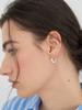 Still Instant Amone Wave Ring Earring