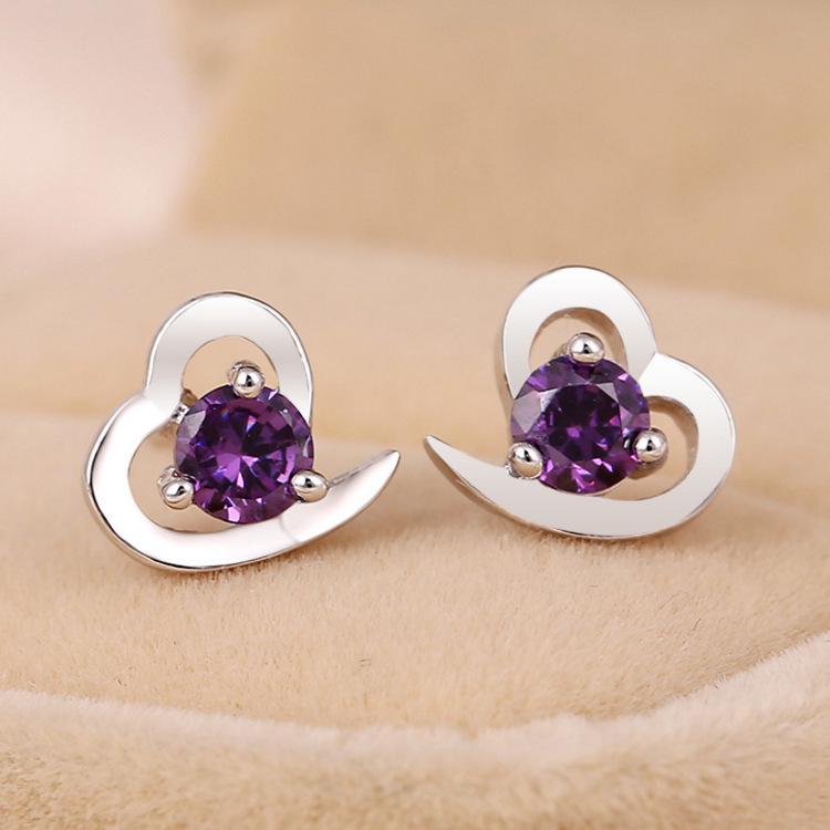 Korean Heart-Shaped Stud Earrings: Cute, Small Heart Design