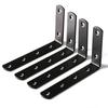 125x75 Black L-Shaped Angle Bracket for Wall Mounting, 90° Right Angle Iron Brace, Cargo Support Fastener