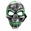 LED Light Up Halloween Mask Skull Ghost Party Cold Light PP Mask Scary Costume