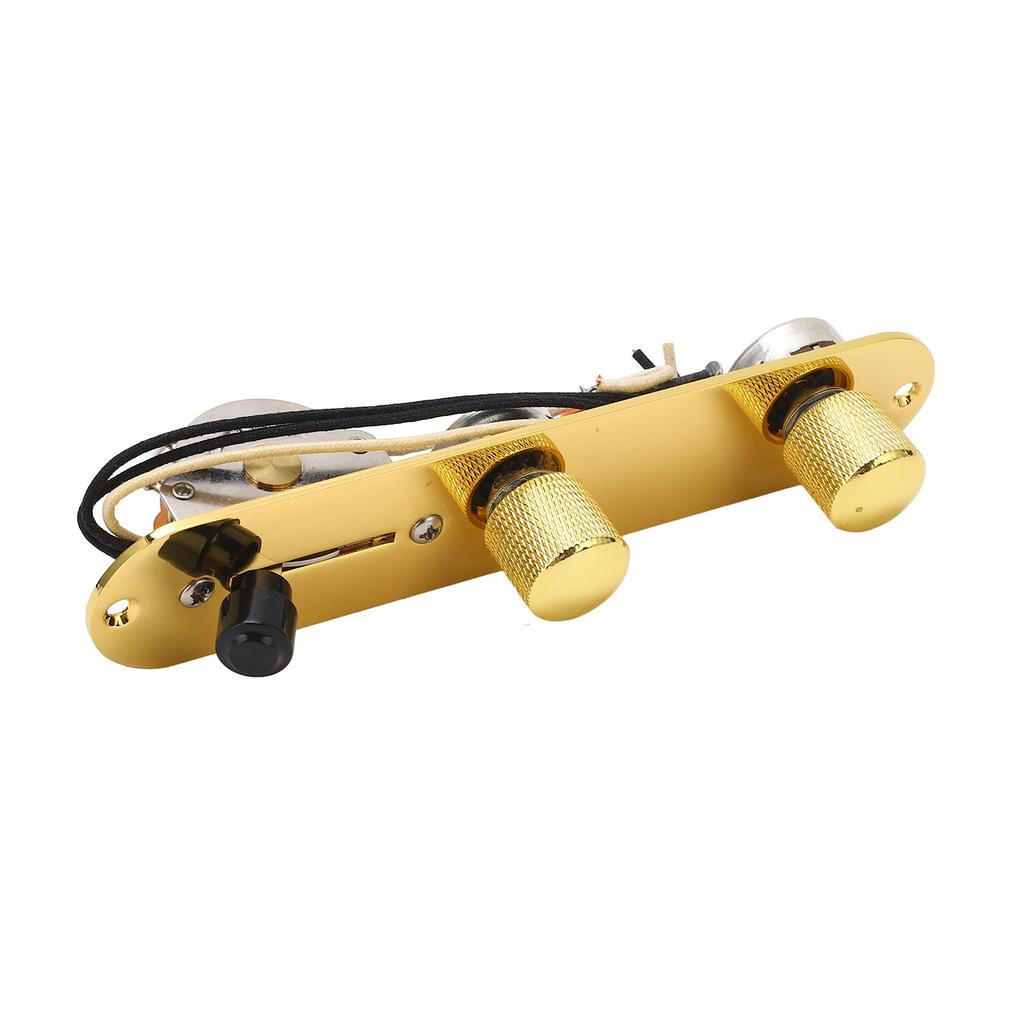 E-Gitarren-Kontrollplatte 3 Kanäle 2 Potentiometerknöpfe Vorverdrahtete Gitarren-Kontrollplatine für TL