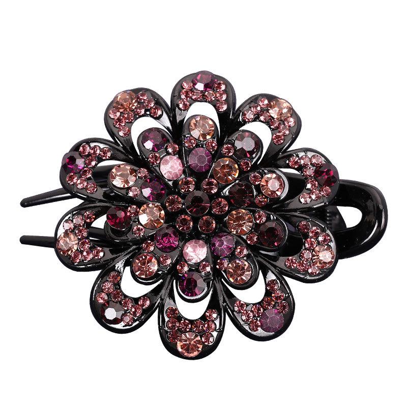 Luxury Korean Rhinestone Hair Claw Clip for Updos