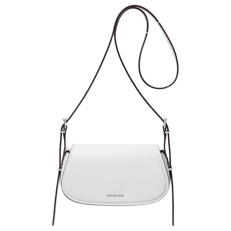 MICHAEL KORS Lydia Lydia snap closure leather crossbody bag small women s gloss white белый