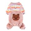 Pet Warmth Flannel Four-Legged Autumn/Winter Leashable Outfit for Dogs & Cats