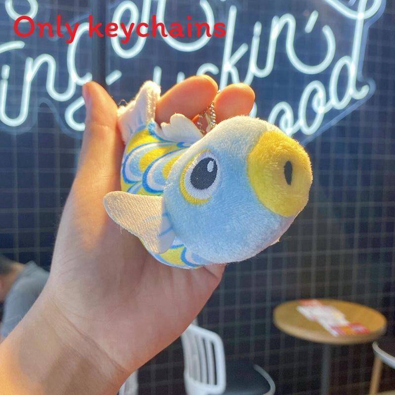 И брелок-плюш Зайчик Кои Катер с вышивкой для сумки-аксессуара Blue Koi