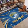 Custom Rug Leeds Rhinos Pattern Print Name Text Soft Non‑Slip Floor Carpet for Home Indoor Decoration
