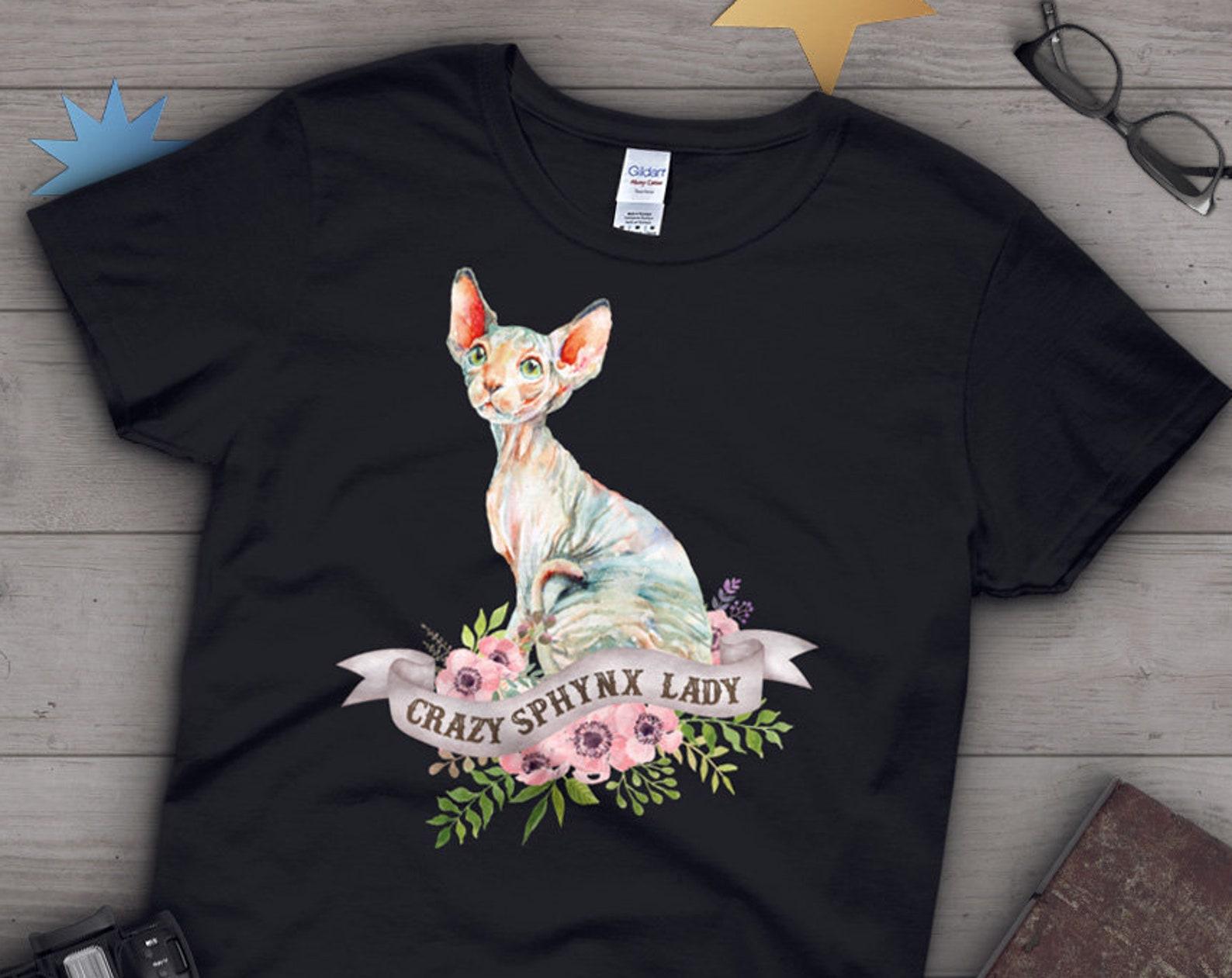 Sphynx Cat Shirt, , Cat Lover Gift, Cute Sphynx T-shirt, Sphynx Lover TShirt, Pet Graphic Tee, Sphynx Clothes, Sphinx Clothing 130