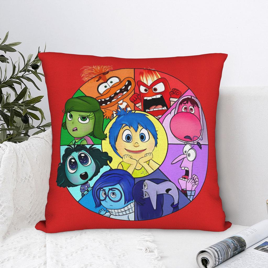 Insides Outs Square Pillow Case Cute Meme Cushion Cover Creative Zippered Decorative Throw Pillow Case Cover for Home